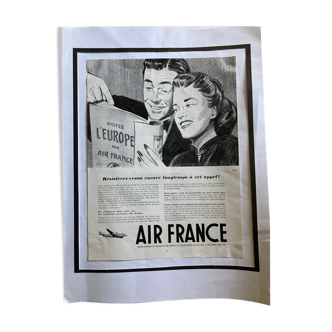Affiche publicitaire Air France “Visitez l’Europe”