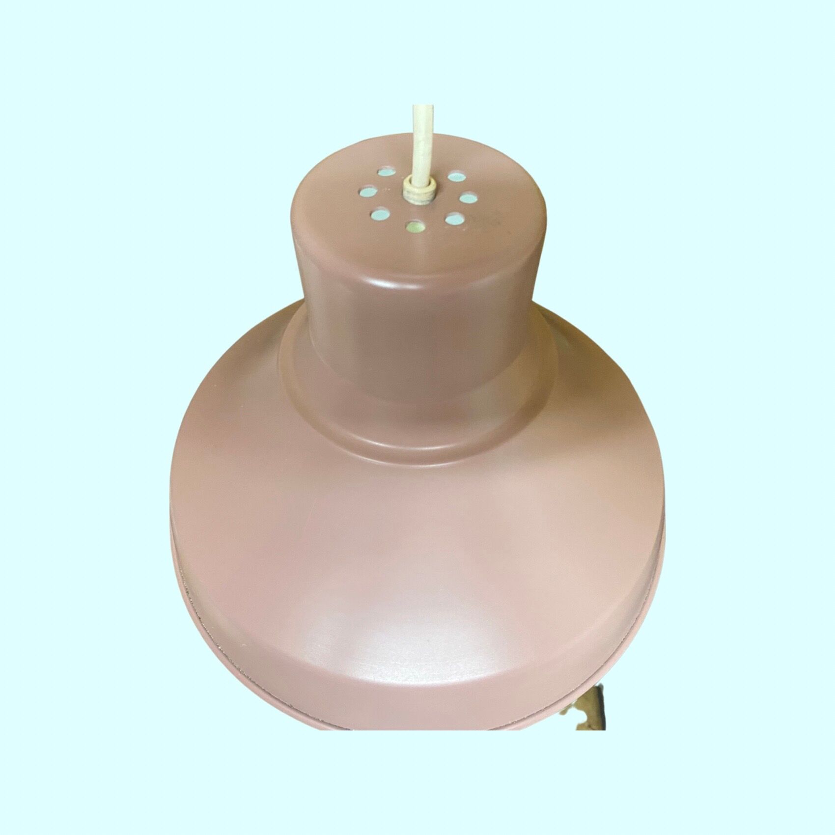 Purple vintage pendant light from the mid-century - danish design industrial metal hanging lamp