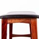 4 Danish high stools, rosewood and black leather, Knud Bent for Dyrlund.