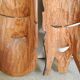 Pair of African wooden masks, vintage decoration, wooden African masks, 70s/80s