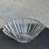 Large crystal bowl, vintage and collector's design salad bowl