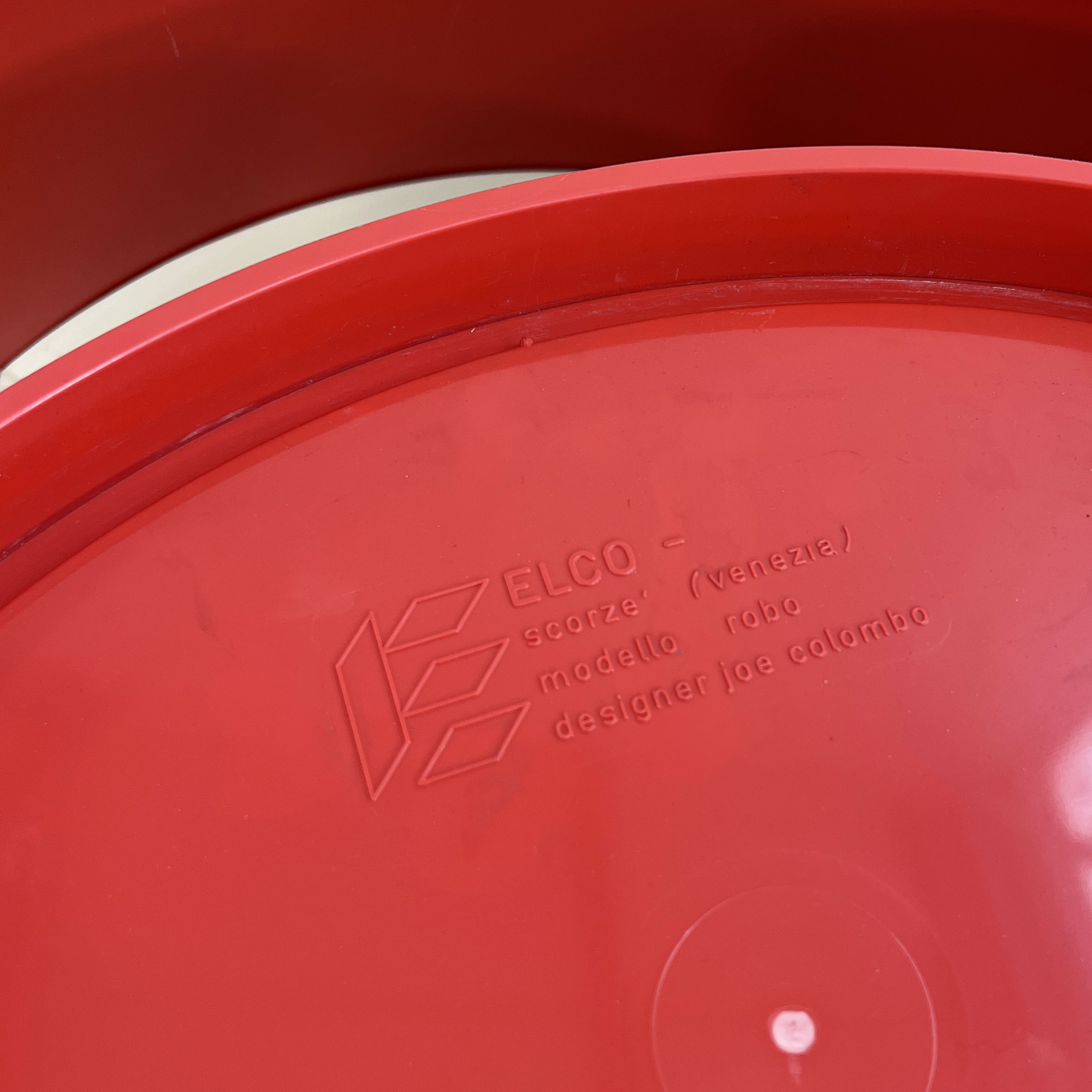 Red Robo side table by Joe Colombo for Elco, 1970