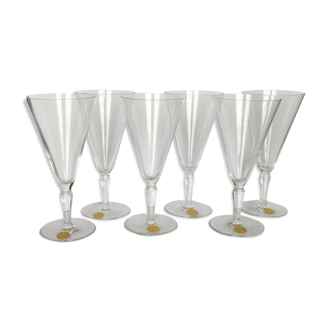 6 verres en cristal