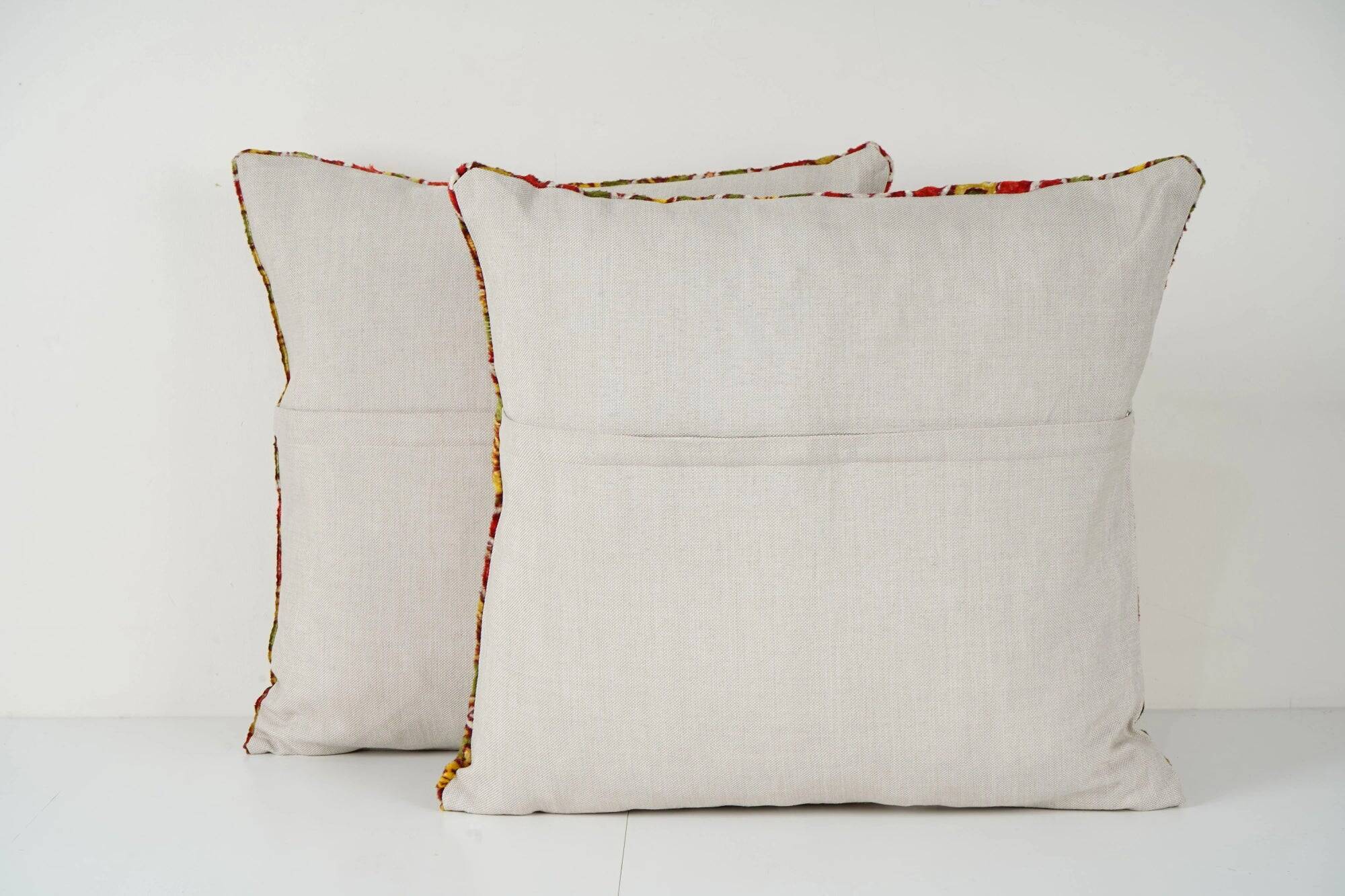 Set of 2 vintage velvet cushion covers 53x56 cm