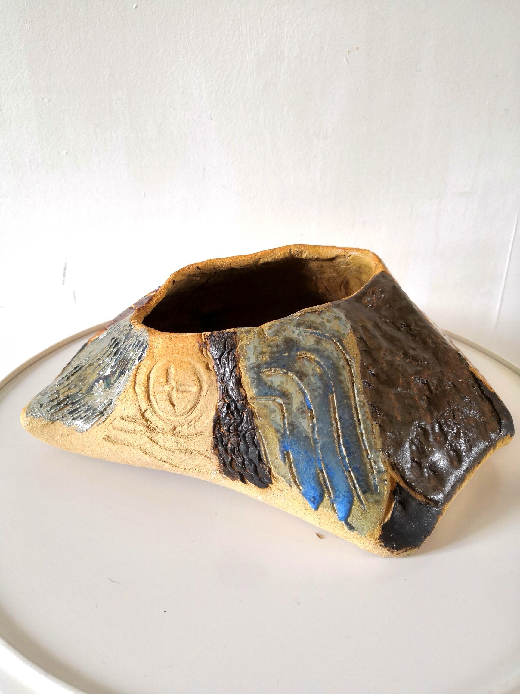 Free fome ceramic vase signed GG design 60s - 70s