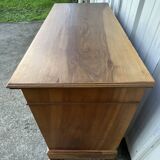 Commode style Louis Philippe en ronce de noyer,  fin XIXème