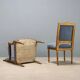 Chairs and antique armchairs in neoclassical style from the 19th century.