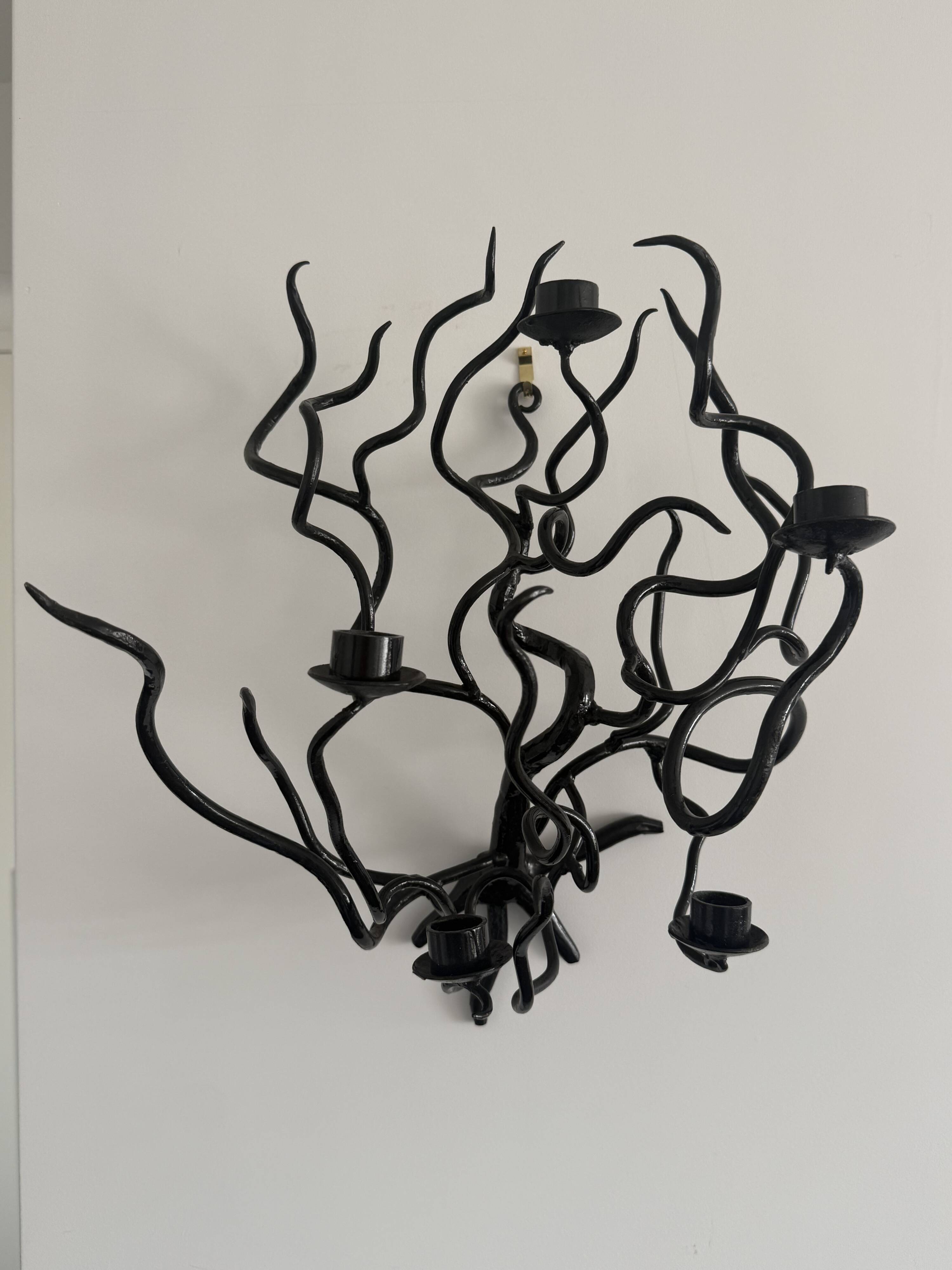 Brutalist wall candle holder 1970