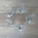 Set of 5 engraved glass liqueur glasses