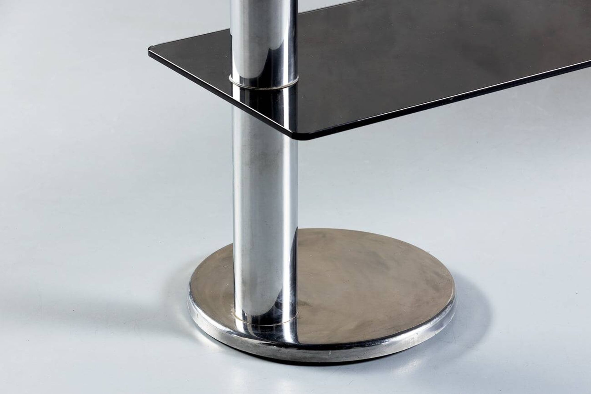 Smoked glass and aluminium sideboard, Italy, 1970s