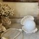 Vintage shell night light, ceramic and opaline.