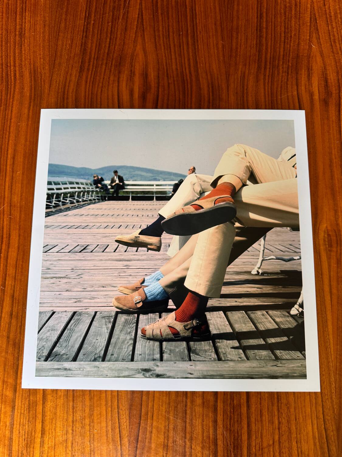 ⸻  Vintage Color Photograph from 1973 – Shoes on Wooden Deck