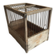Old bird cage in wood and steel