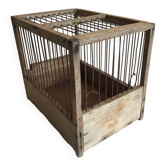 Old bird cage in wood and steel