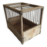 Cage à oiseaux ancienne en bois et acier