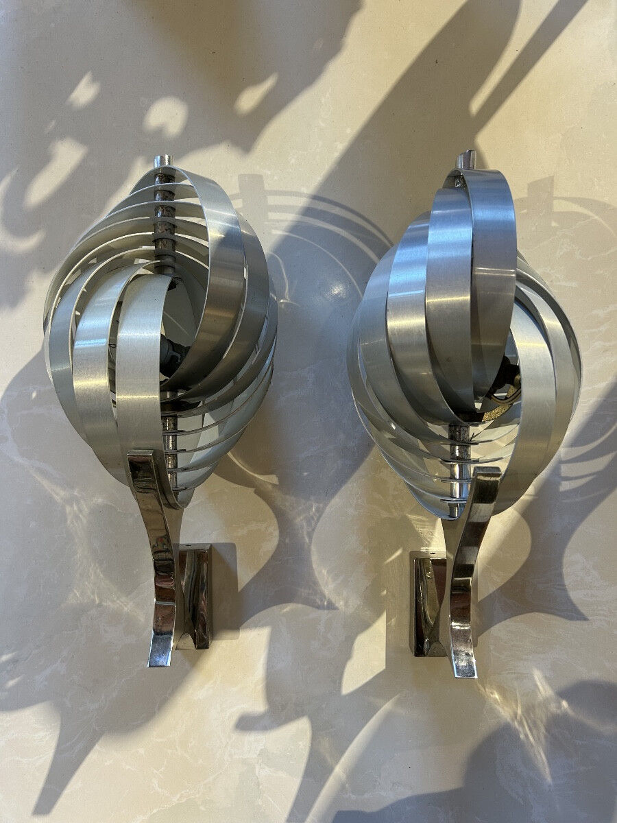 Pair of wall lights by Henri Mathieu