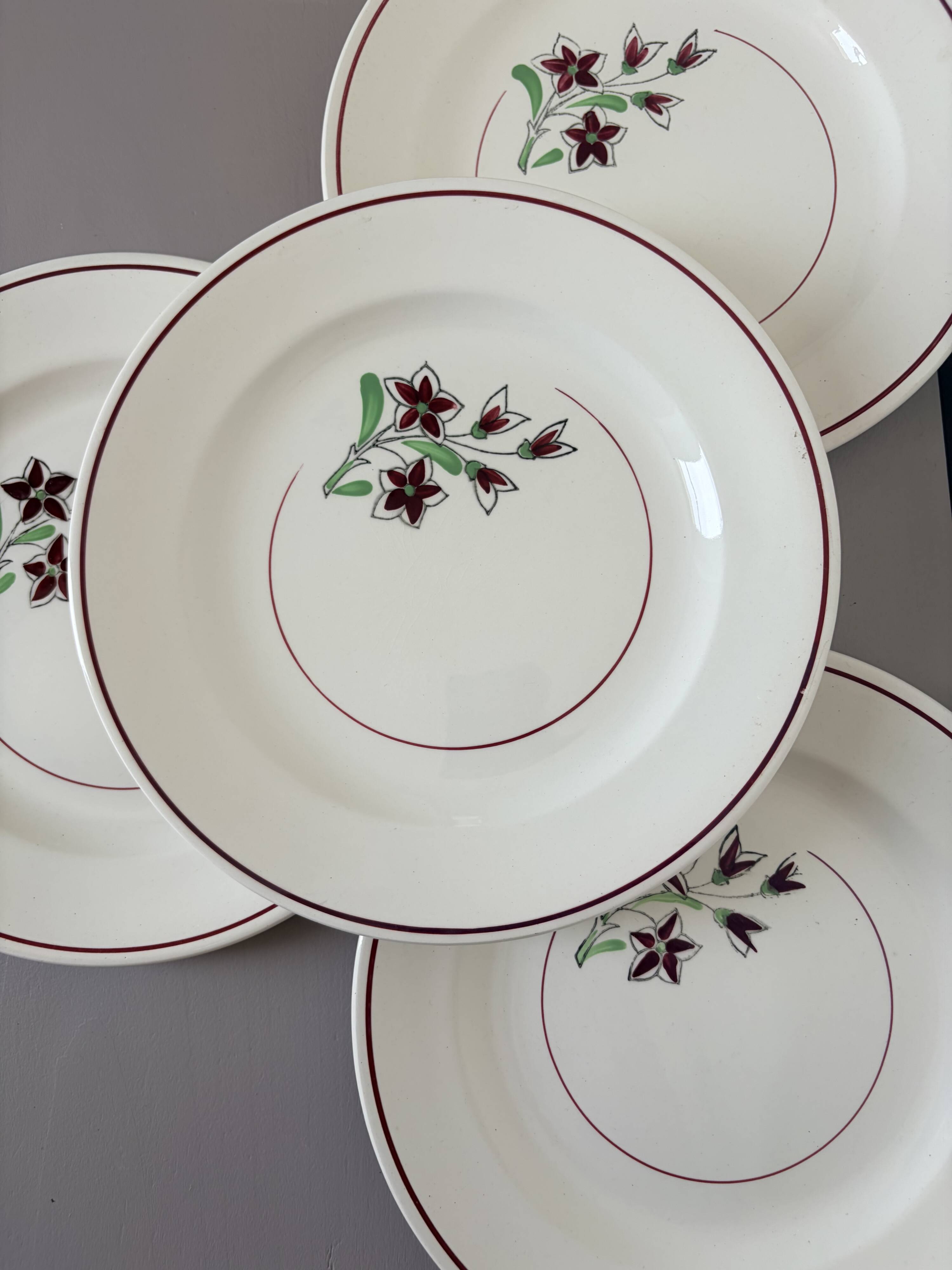 4 vintage flat plates from the Salins factory 210638