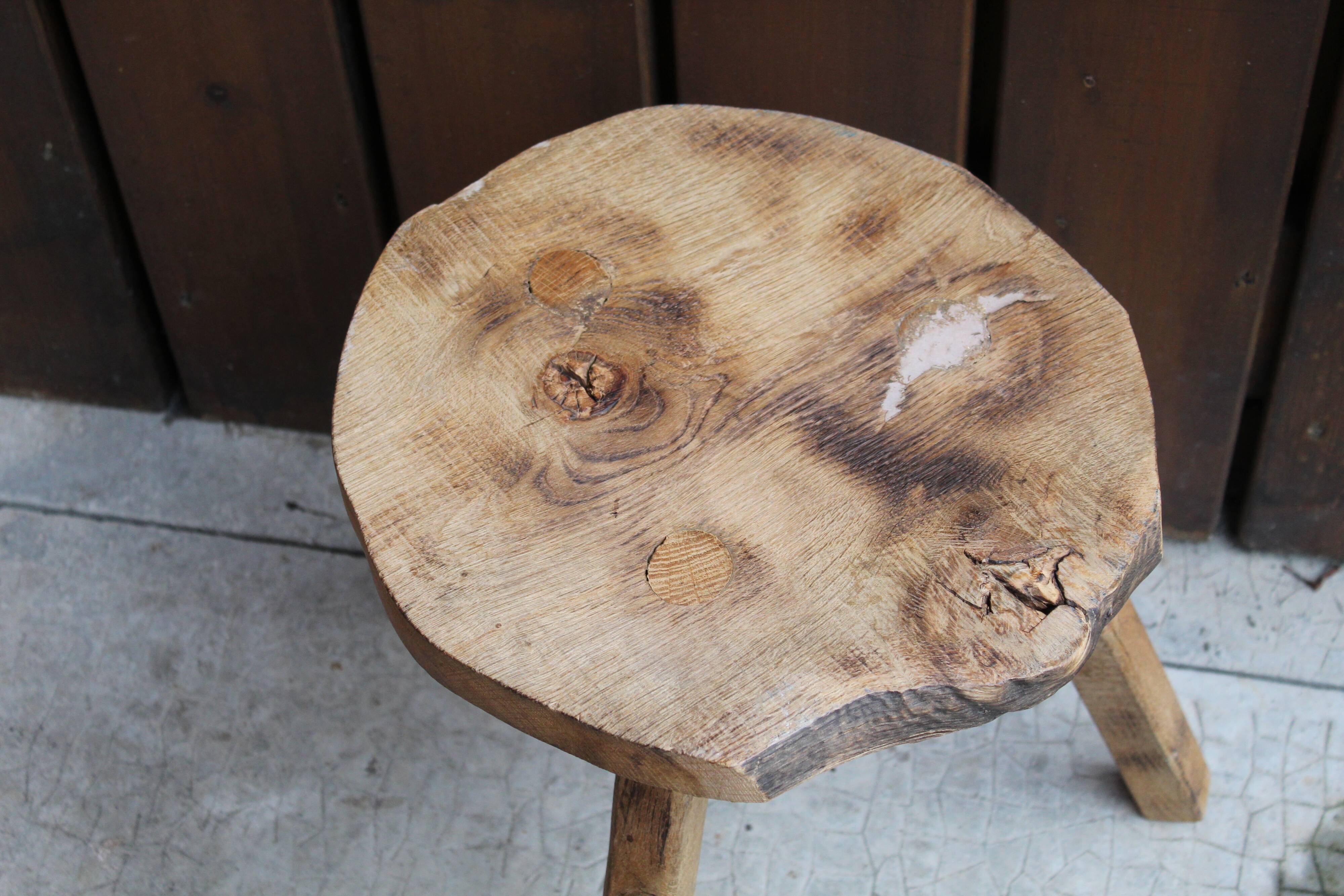 Brutalist tripod stool