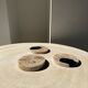 Set of 3 fossilized wood coasters (clear)