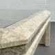 1980s coffee table in stone and glass marquetry