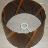 Lampshade fabric brown green and orange, 36 cm