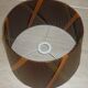 Abat-jour tissu marron vert et orange, 36 cm