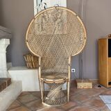 Emmanuelle armchair, 1970, braided rattan
