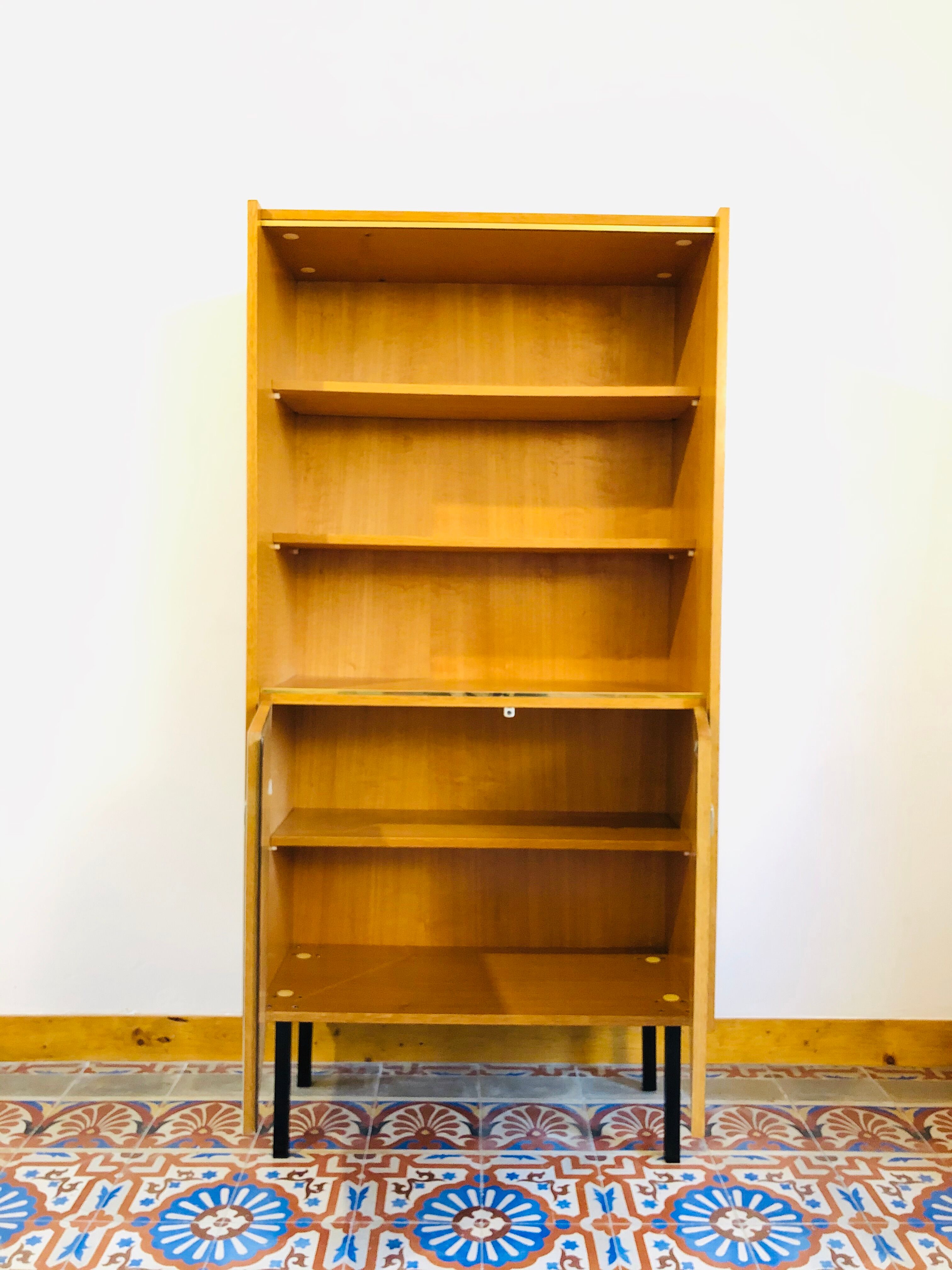 Vintage oak library 1960