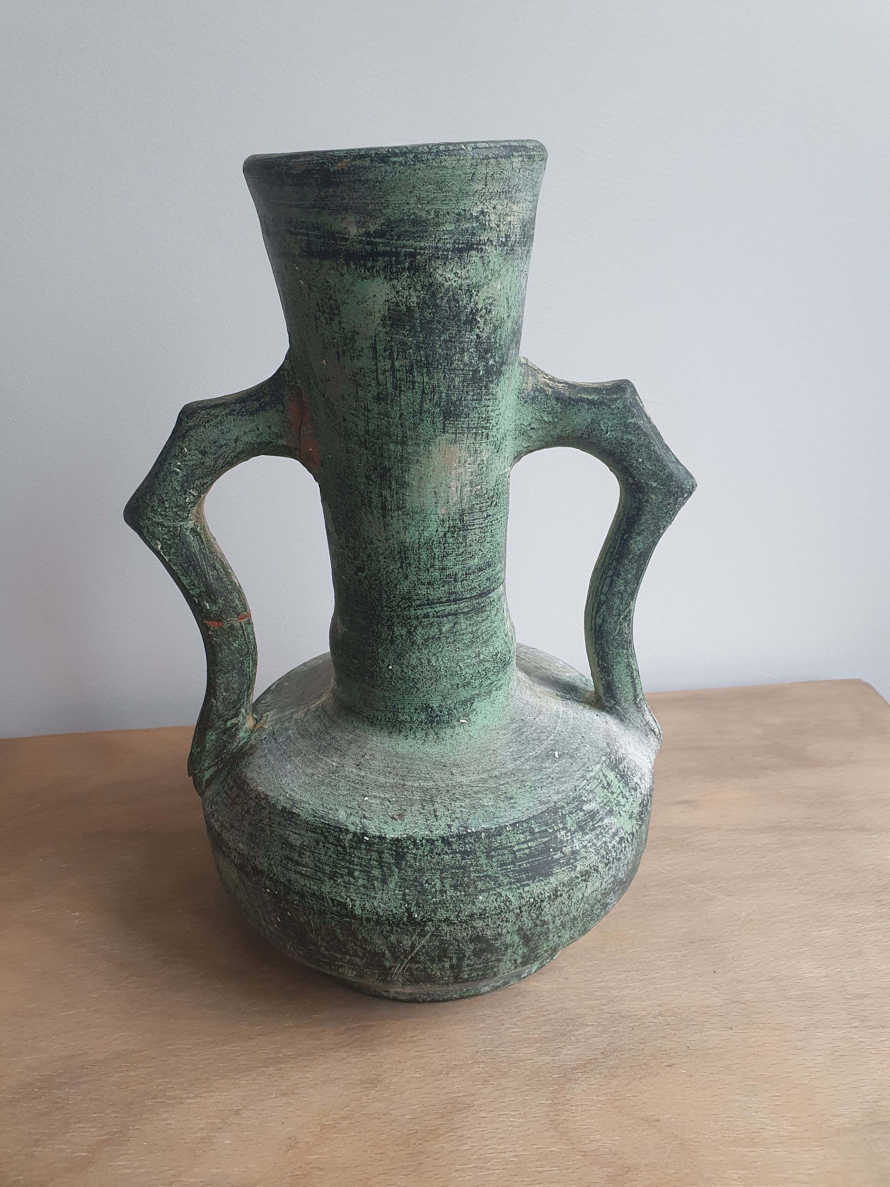 Ancient terracotta vase jar