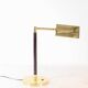 Brass and wood lamps