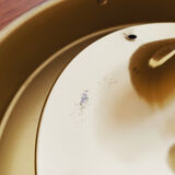 Smoked glass wall lamp or flush light by Glashütte Limburg