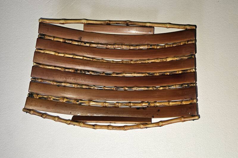 Bamboo basket and wooden slats