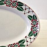 Plat ovale ancien de chez Sarreguemines modèle "Turbigo"