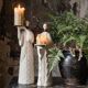 Pair of candlesticks "Akwe Priestesses" contemporary African Holländer style