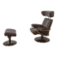 Ergonomic Lounge Chair with Ottoman Model from Ekornes Stressless, 2000s, Set of 2