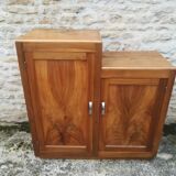 Asymmetric solid walnut buffet