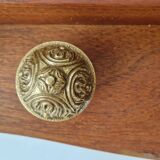 Mahogany wood shelf coat rack