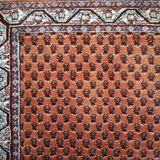 Vintage indian carpet seraband handmade 94cm x 194cm 1980s, 1c742