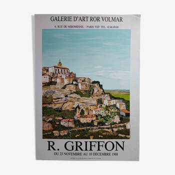 Robert Griffon Exhibition poster 1988 Art Gallery Ror Volmar