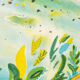 Summer in the Garden, color Lithograph