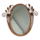 Art Deco mirror from the 1930s in hammered steel.
