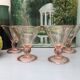 Set of 4 large ice cream bowls color rosaline vintage Italy