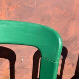 6 Bruno Rey Kush & co Green Stackable Chairs Circa 1970