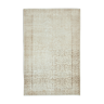 Tapis décoratif beige oriental fait à la main 181 cm x 282 c