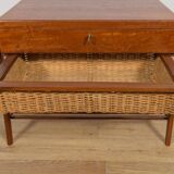 Table console en teck du milieu du siècle, Danemark, années 1970