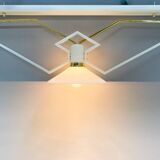 1950s Unique Ceiling Lights with Brass Details, Restored, 4 pieces available