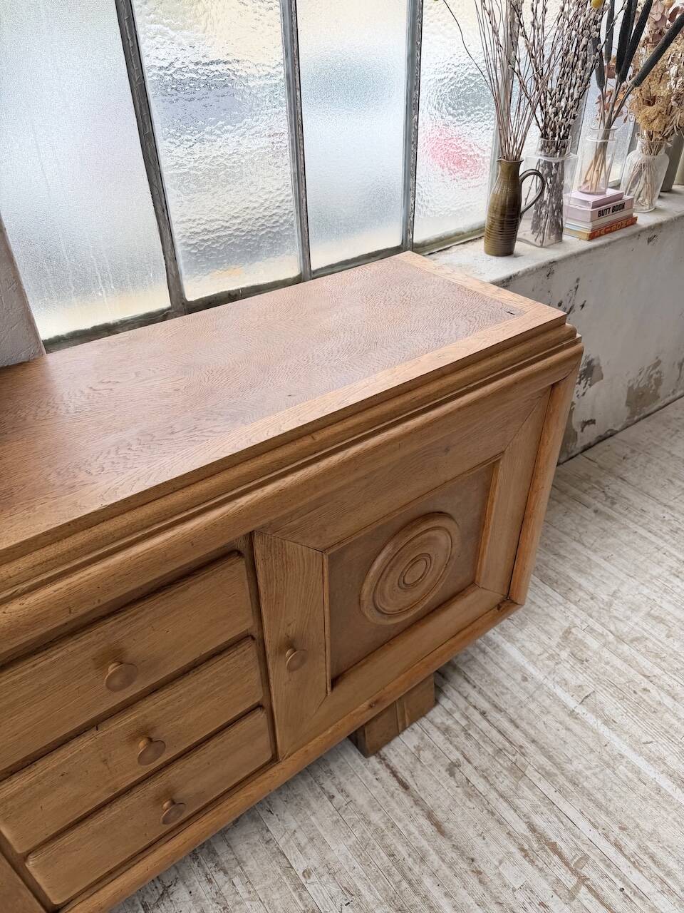 Enfilade storage unit oak Art Deco 1940 Dudouyt