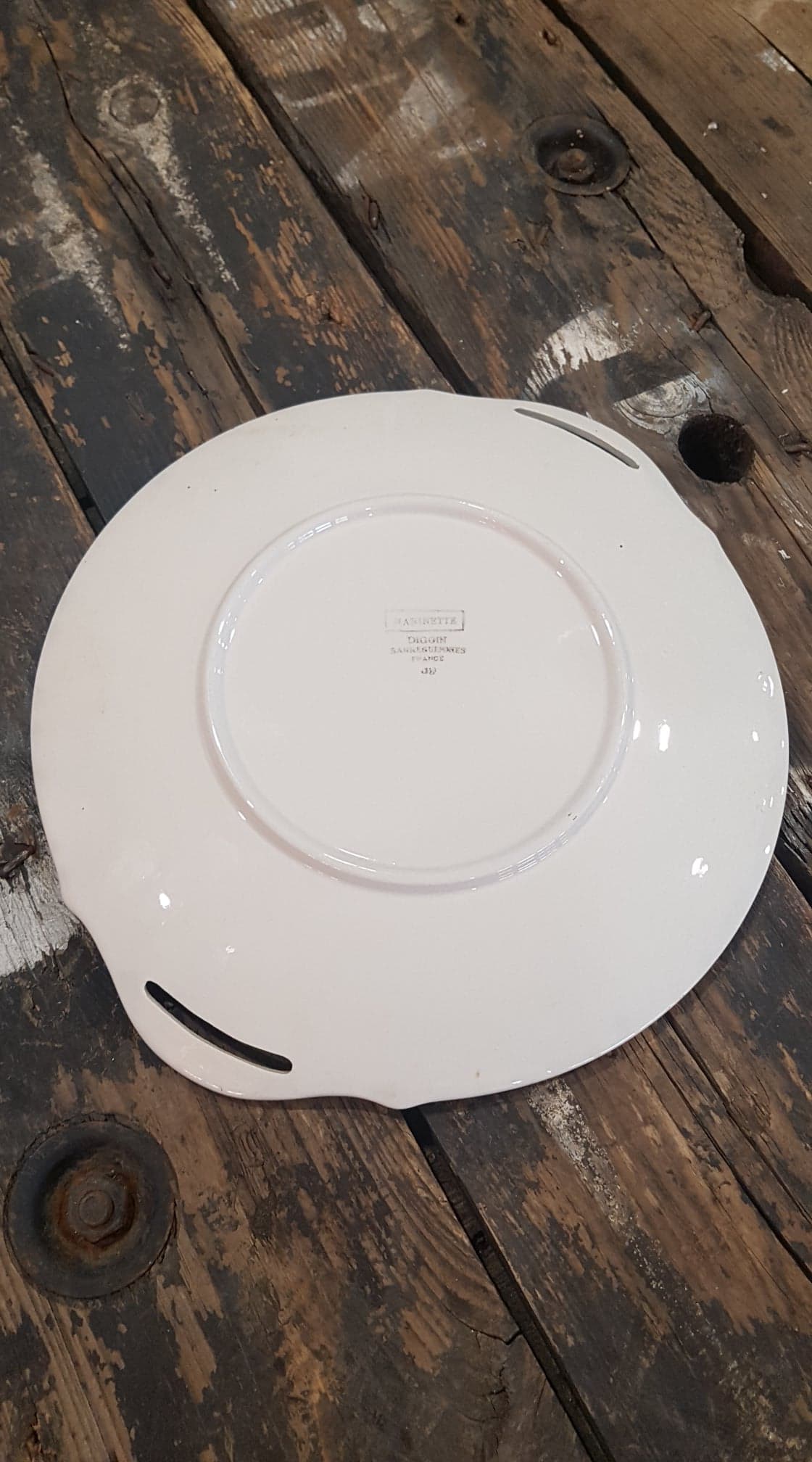 Digoin Sarreguemines marinette style pie dish