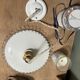 Opaline serrated lamp