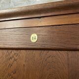 Vintage Parisian solid oak cabinet